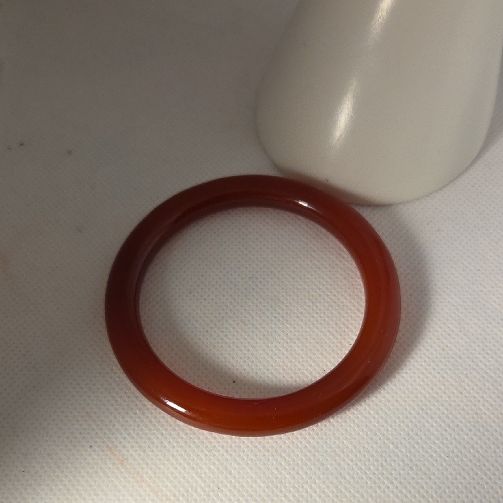 Classic Carnelian Red Bangle Bracelet
